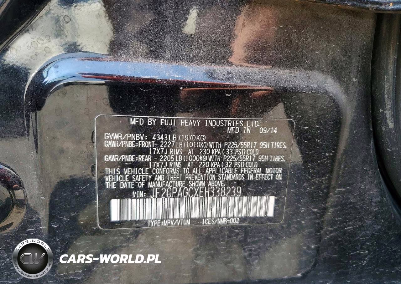 2014 Subaru Xv Crosstrek 2.0 Limited VIN:JF2GPAGCXEH338239 - 13