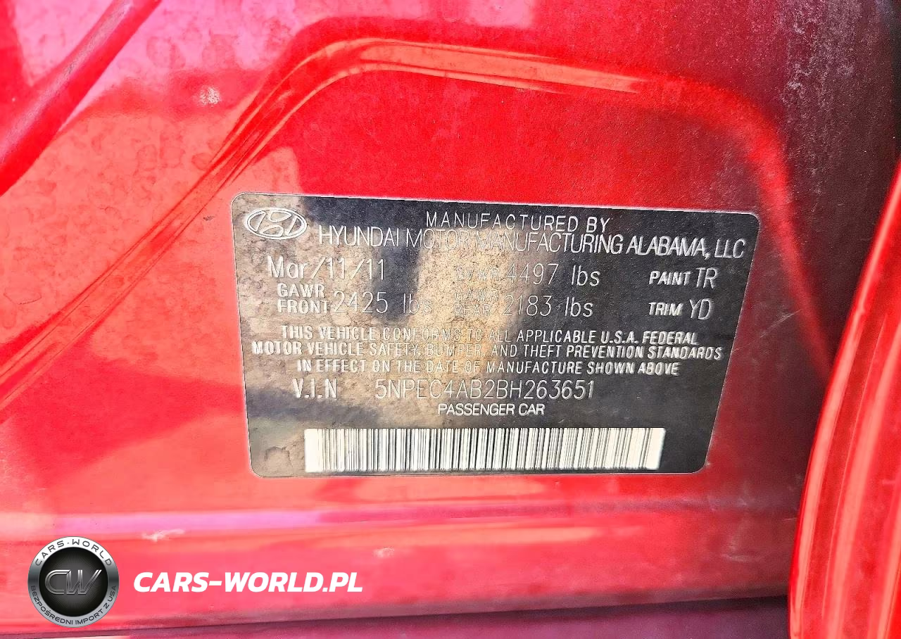2011 Hyundai Sonata Limited 2.0T VIN:5NPEC4AB2BH263651 - 12