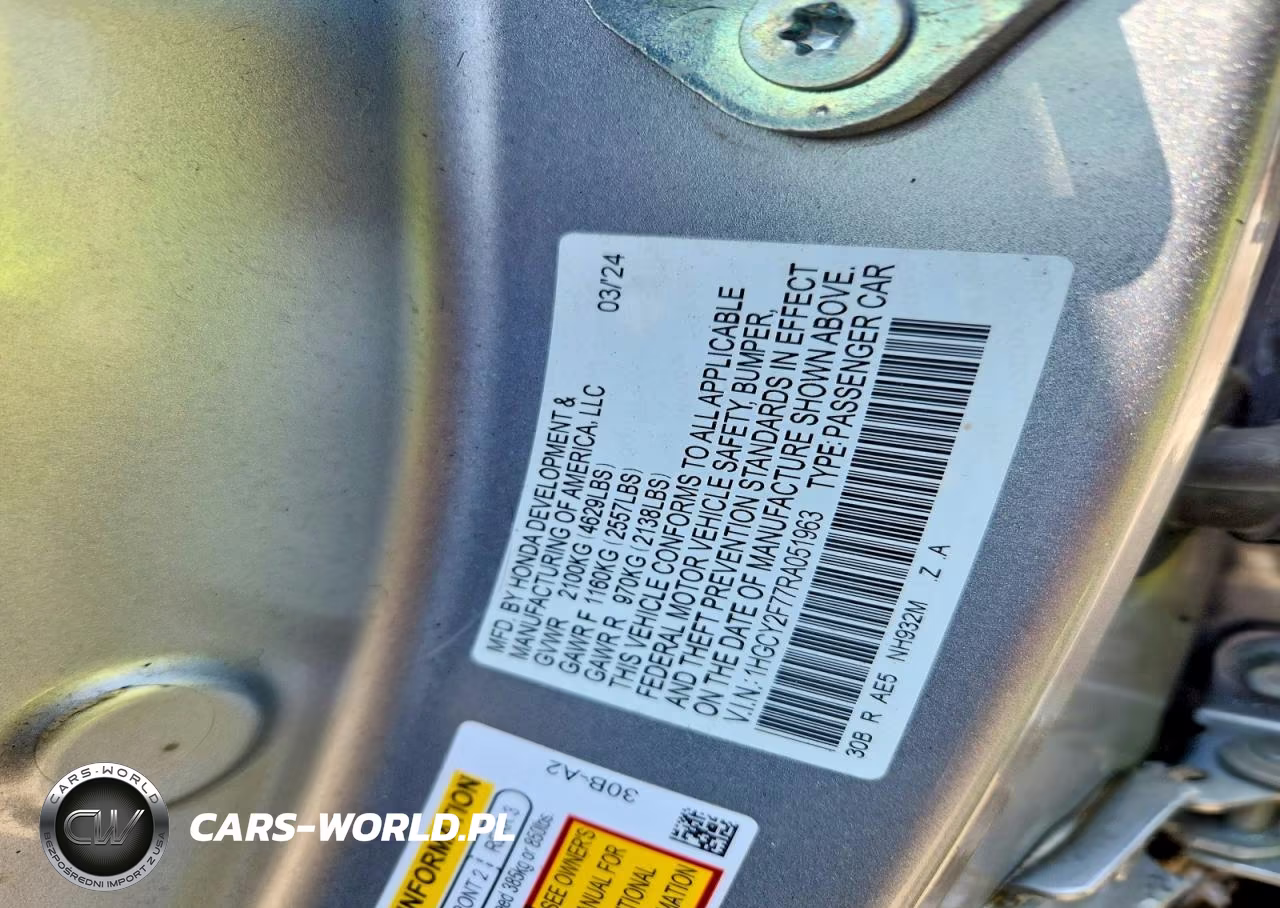 2024 Honda Accord Hybrid Sport-L VIN:1HGCY2F77RA051963 - 12