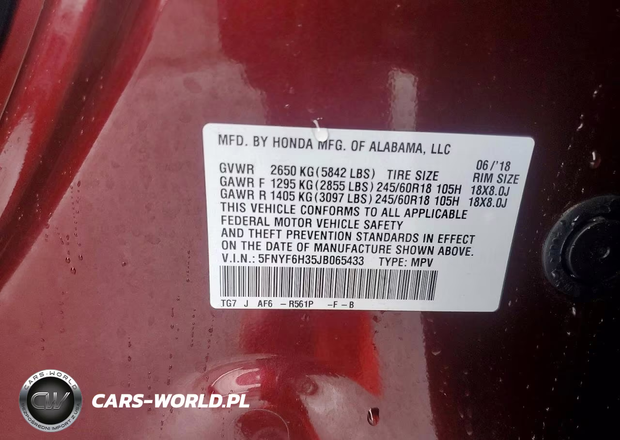 2018 Honda Pilot Ex VIN:5FNYF6H35JB065433 - 13