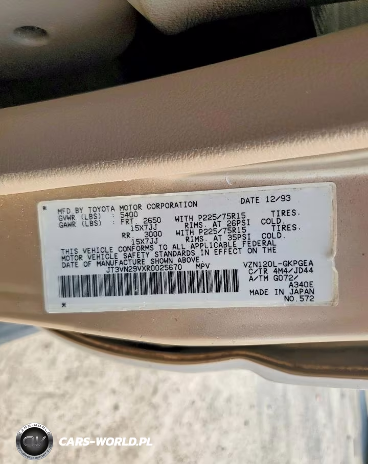 1994 Toyota 4Runner Vn29 Sr5 VIN:JT3VN29VXR0025670 - 13