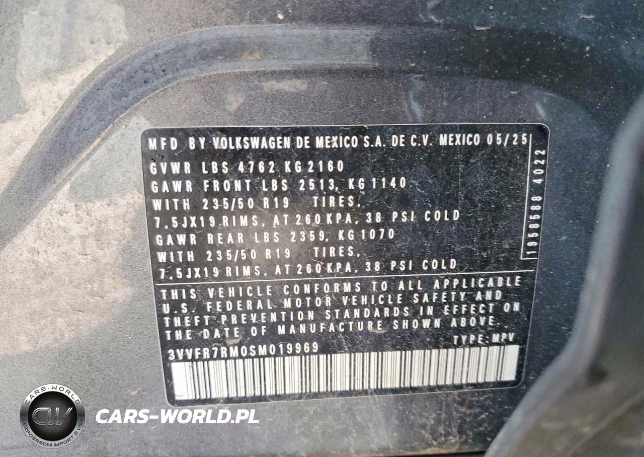 2025 Volkswagen Tiguan Se VIN:3VVFR7RM0SM019969 - 13