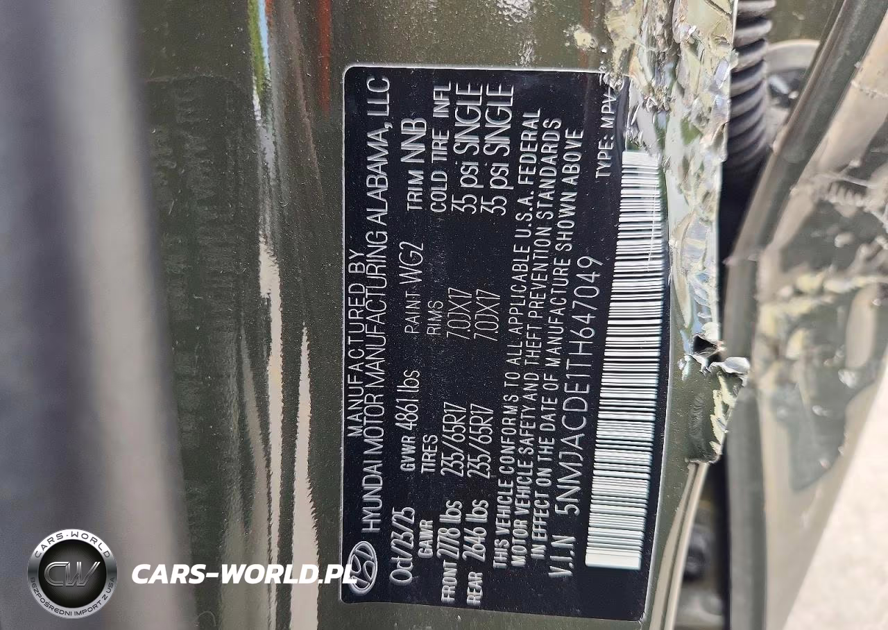 2026 Hyundai Tucson Se VIN:5NMJACDE1TH647049 - 13