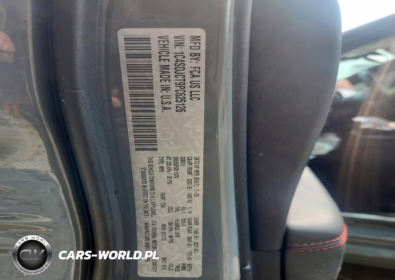 2023 Dodge Durango R-T VIN:1C4SDJCT9PC625126 - 14