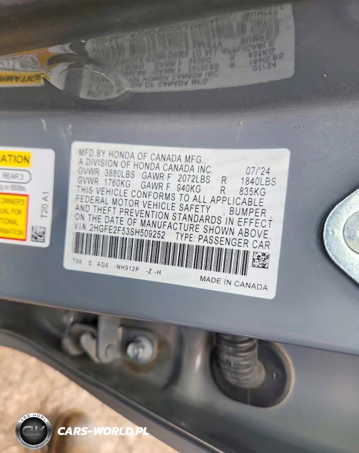 2025 Honda Civic Sport VIN:2HGFE2F53SH509252 - 13