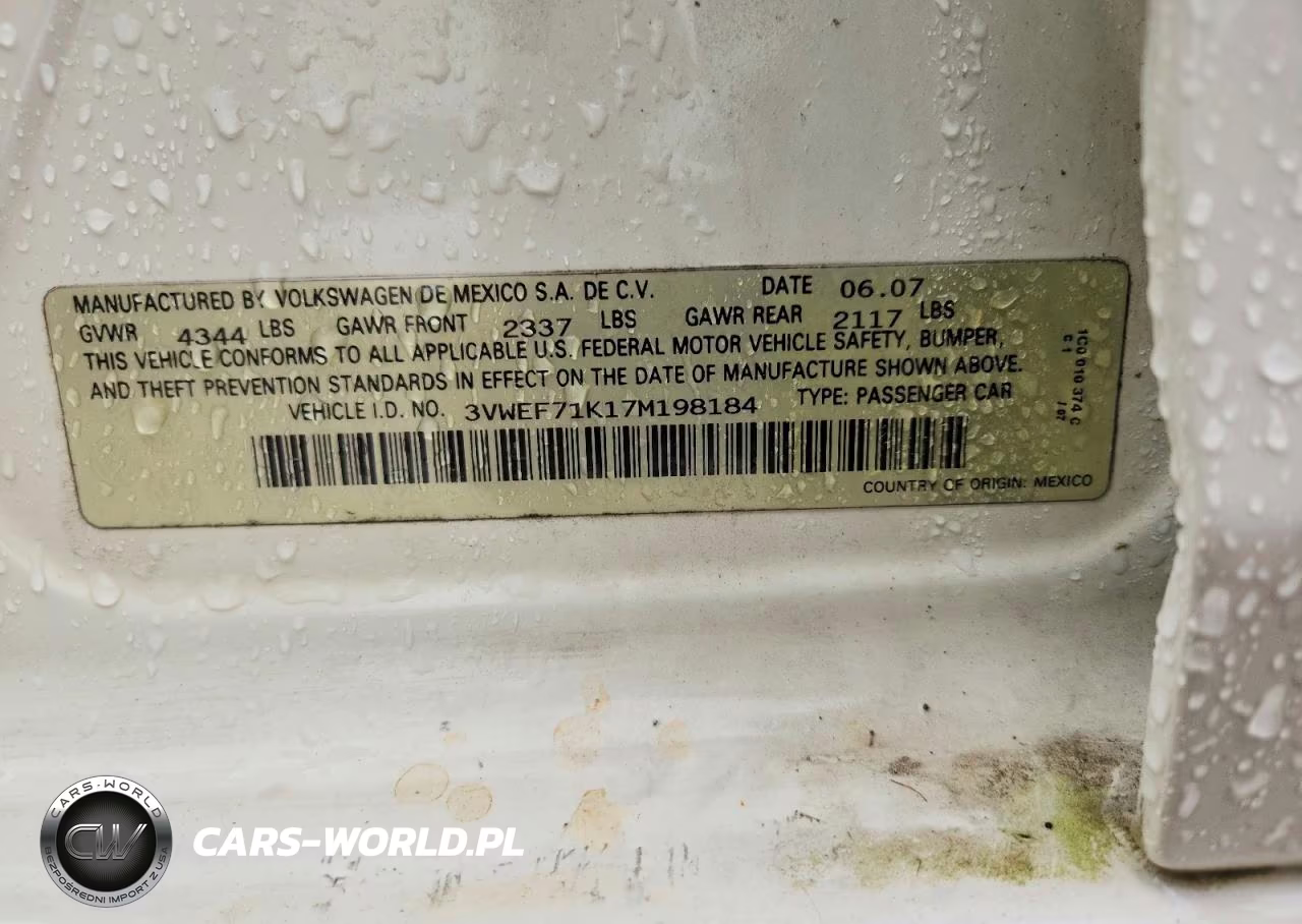 2007 Volkswagen Jetta Wolfsburg VIN:3VWEF71K17M198184 - 13