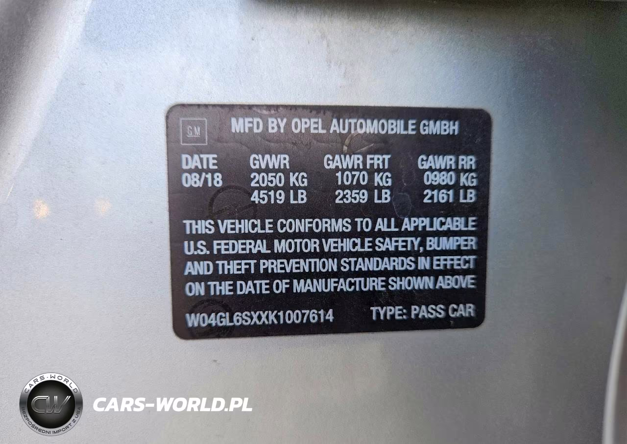 2019 Buick Regal Preferred VIN:W04GL6SXXK1007614 - 12