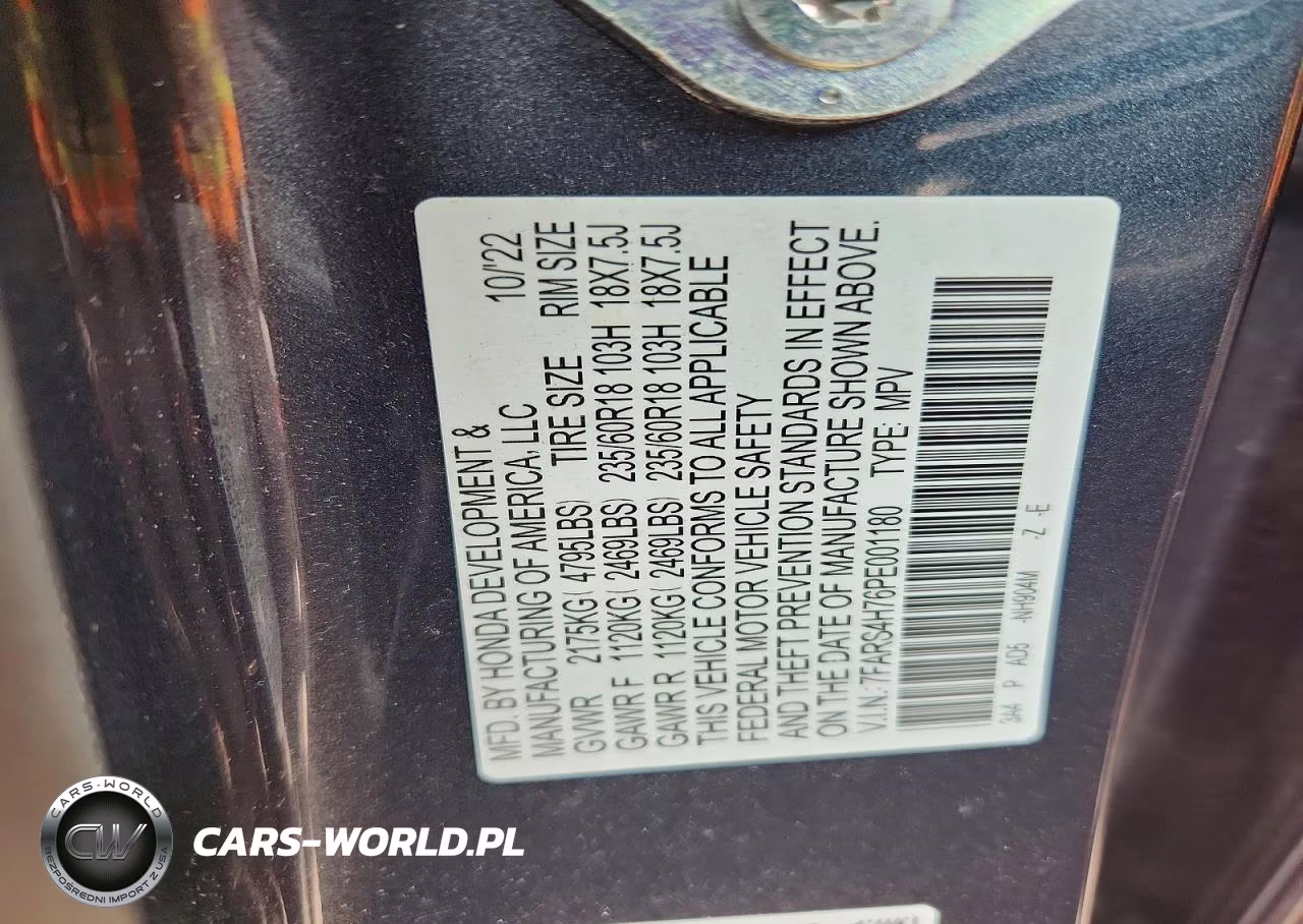 2023 Honda Cr-V Exl VIN:7FARS4H76PE001180 - 13