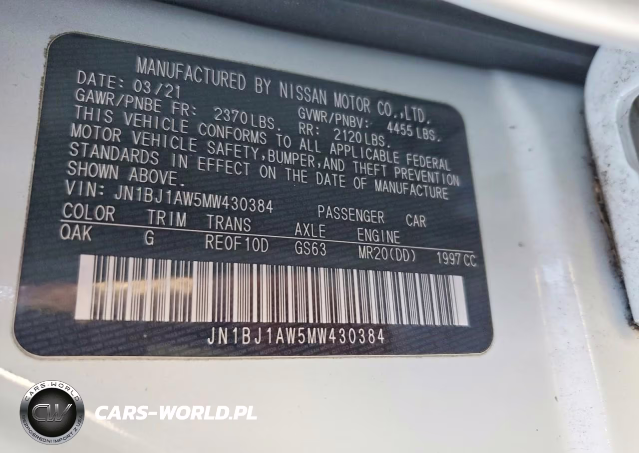 2021 Nissan Rogue Sport S VIN:JN1BJ1AW5MW430384 - 13