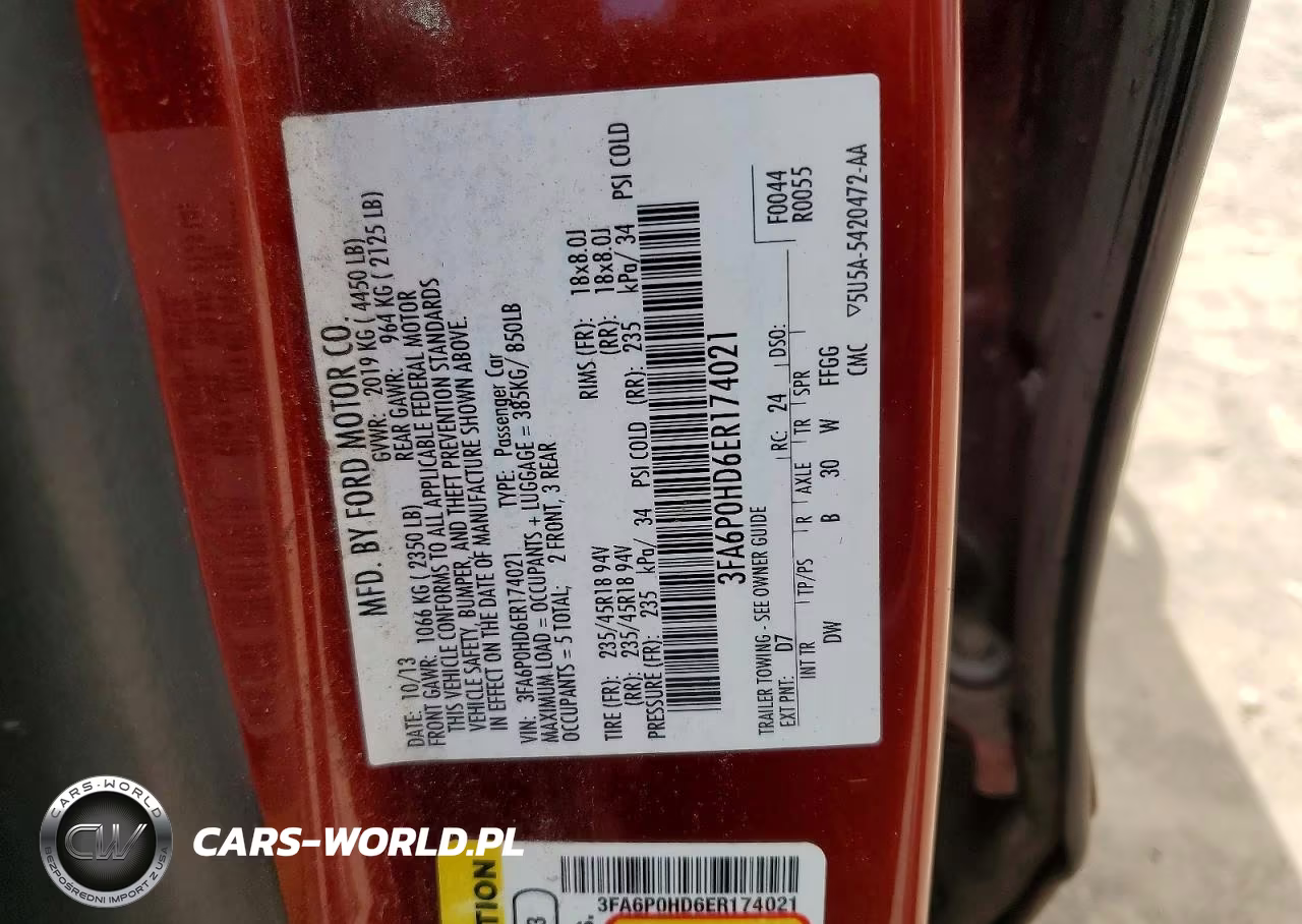 2014 Ford Fusion Se VIN:3FA6P0HD6ER174021 - 12