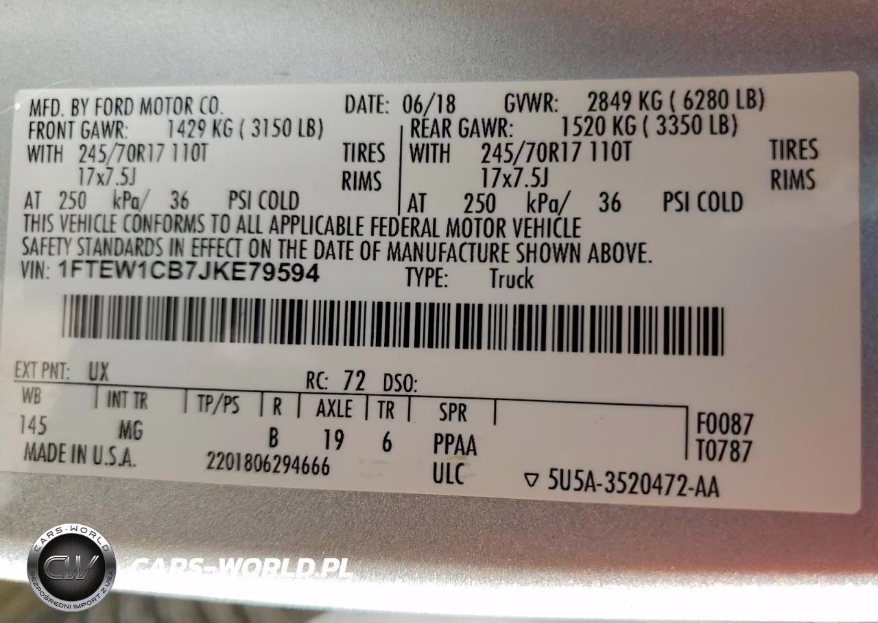 2018 Ford F150 Supercrew VIN:1FTEW1CB7JKE79594 - 12