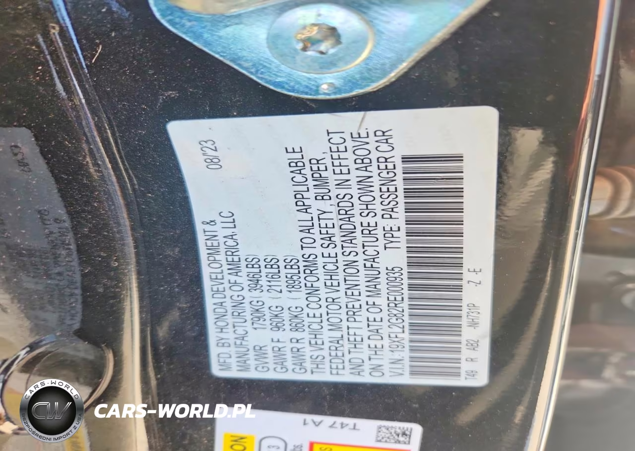 2024 Honda Civic Sport VIN:19XFL2G82RE000935 - 13