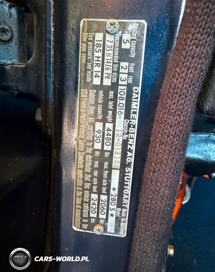 1968 Mercedes-Benz 280S VIN:10801612012182 - 10