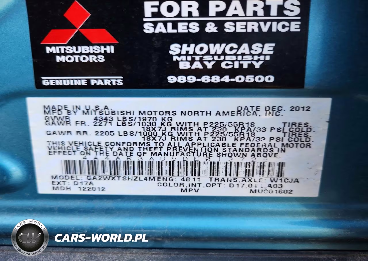 2013 Mitsubishi Outlander Sport Es VIN:4A4AR3AU5DE012725 - 13