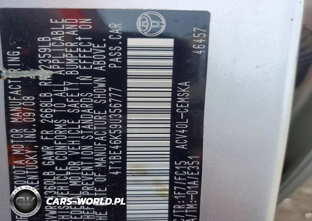 2009 Toyota Camry Se VIN:4T1BE46K59U356777 - 12