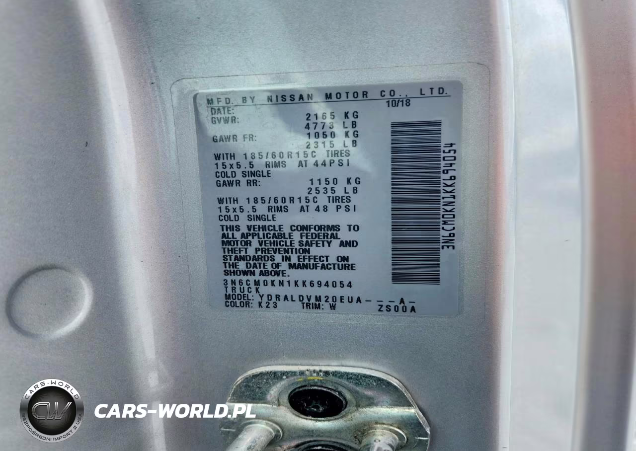 2019 Nissan Nv200 S VIN:3N6CM0KN1KK694054 - 12