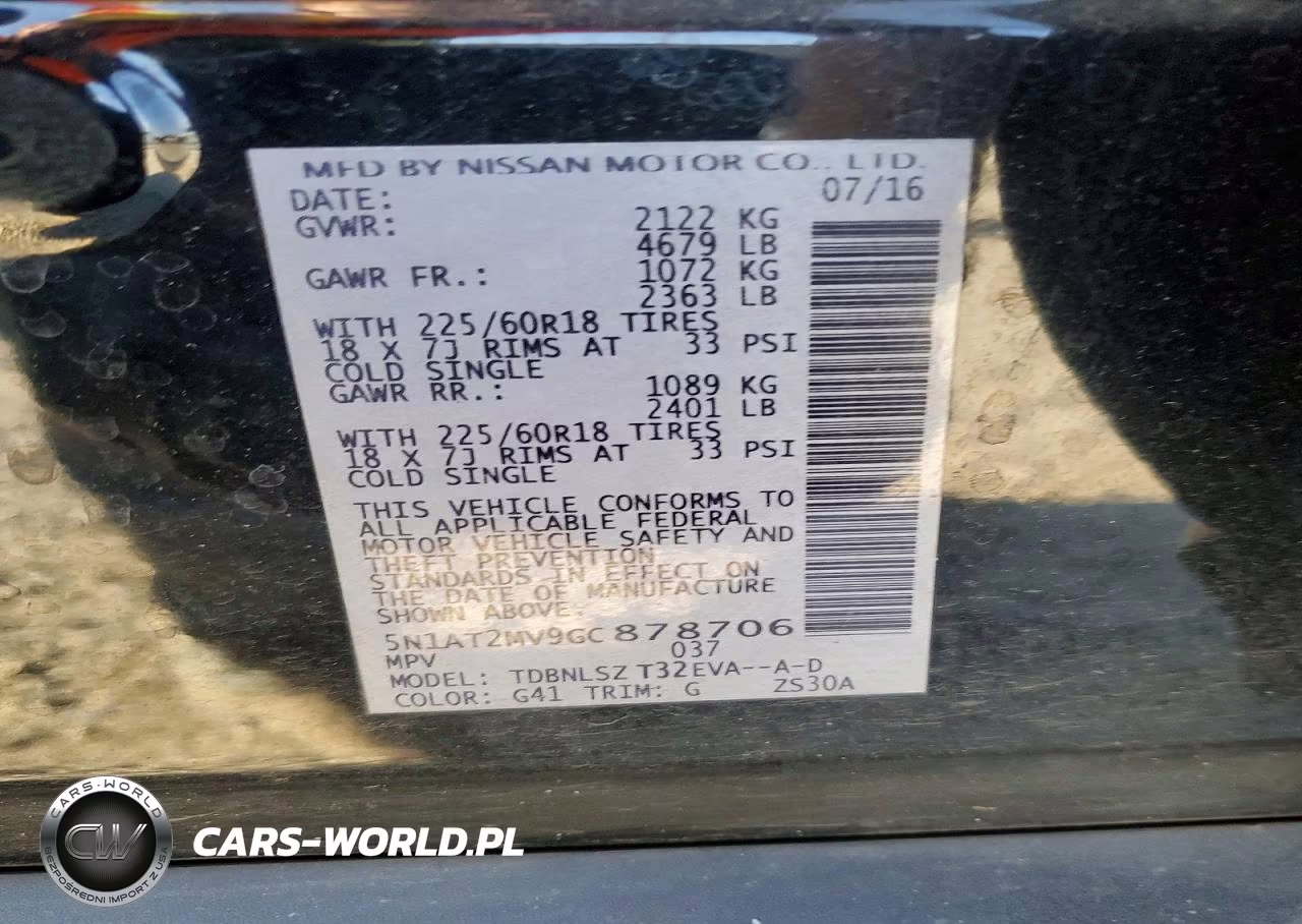 2016 Nissan Rogue Sl VIN:5N1AT2MV9GC878706 - 14