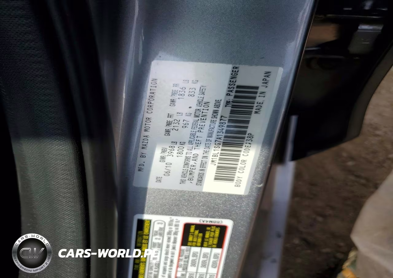2010 Mazda 3 I VIN:JM1BL1SG7A1349877 - 12