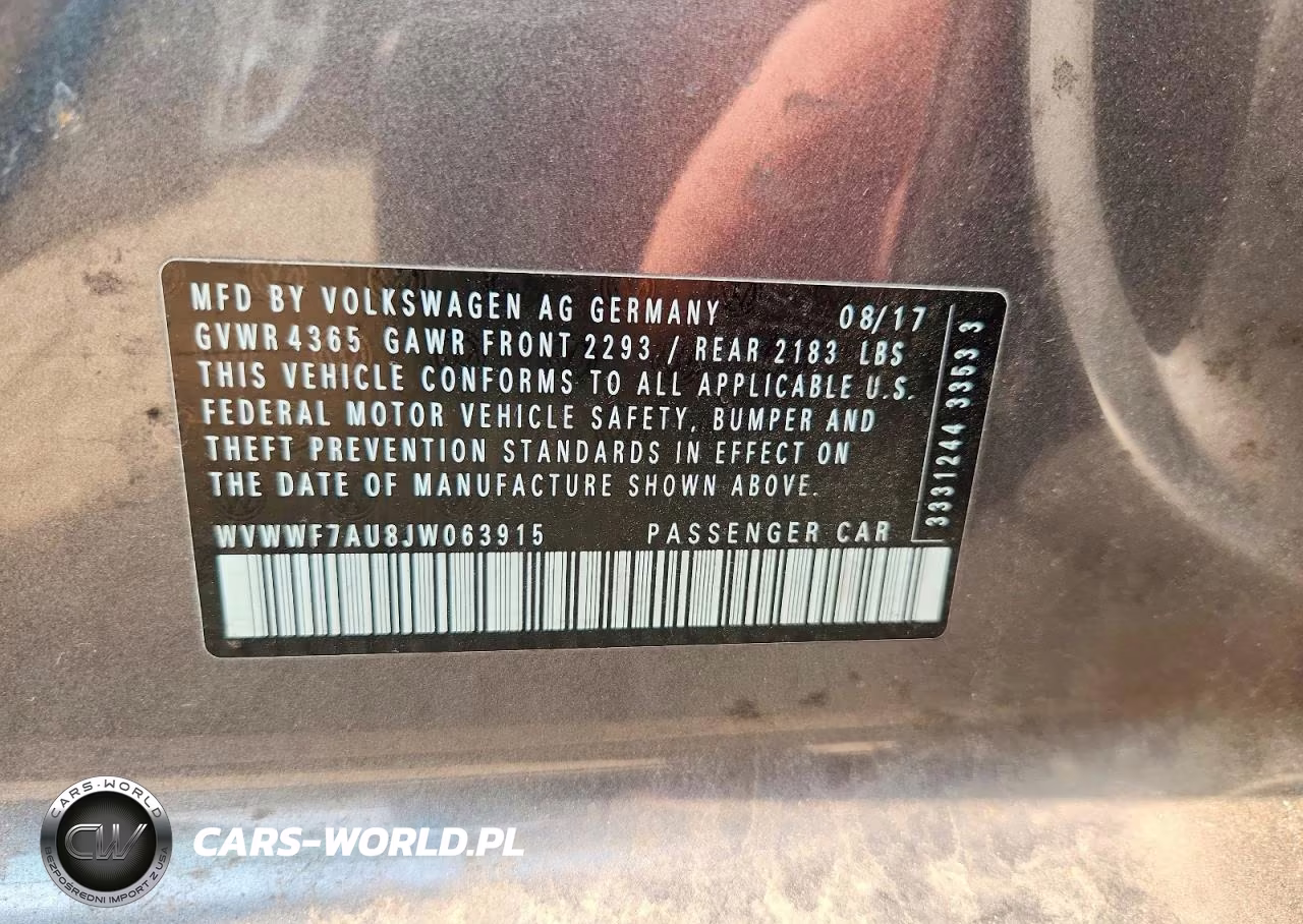 2018 Volkswagen Golf R VIN:WVWWF7AU8JW063915 - 12