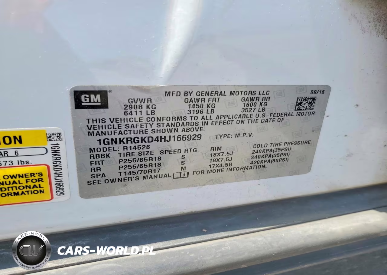 2017 Chevrolet Traverse Lt VIN:1GNKRGKD4HJ166929 - 12