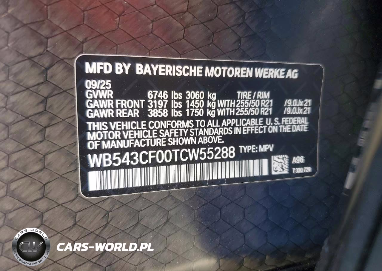 2026 BMW Ix xDrive45 VIN:WB543CF00TCW55288 - 13