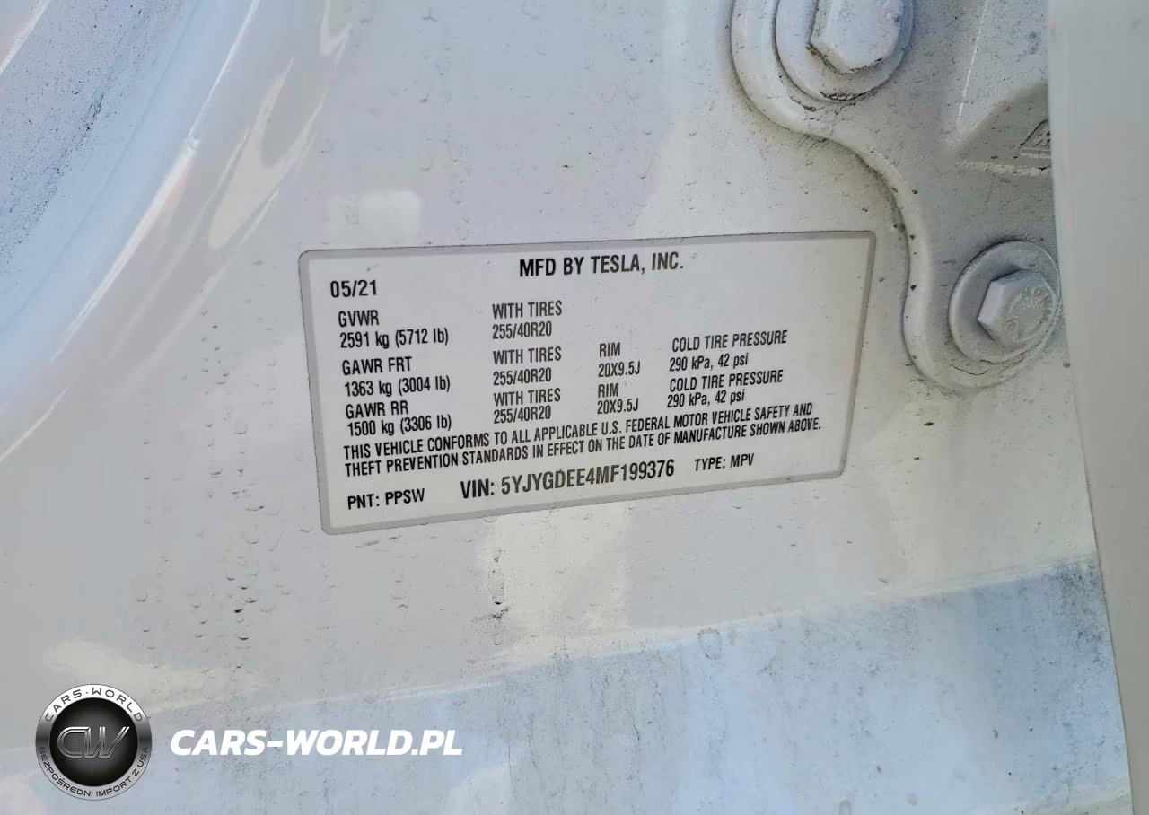 2021 Tesla Model Y VIN:5YJYGDEE4MF199376 - 12
