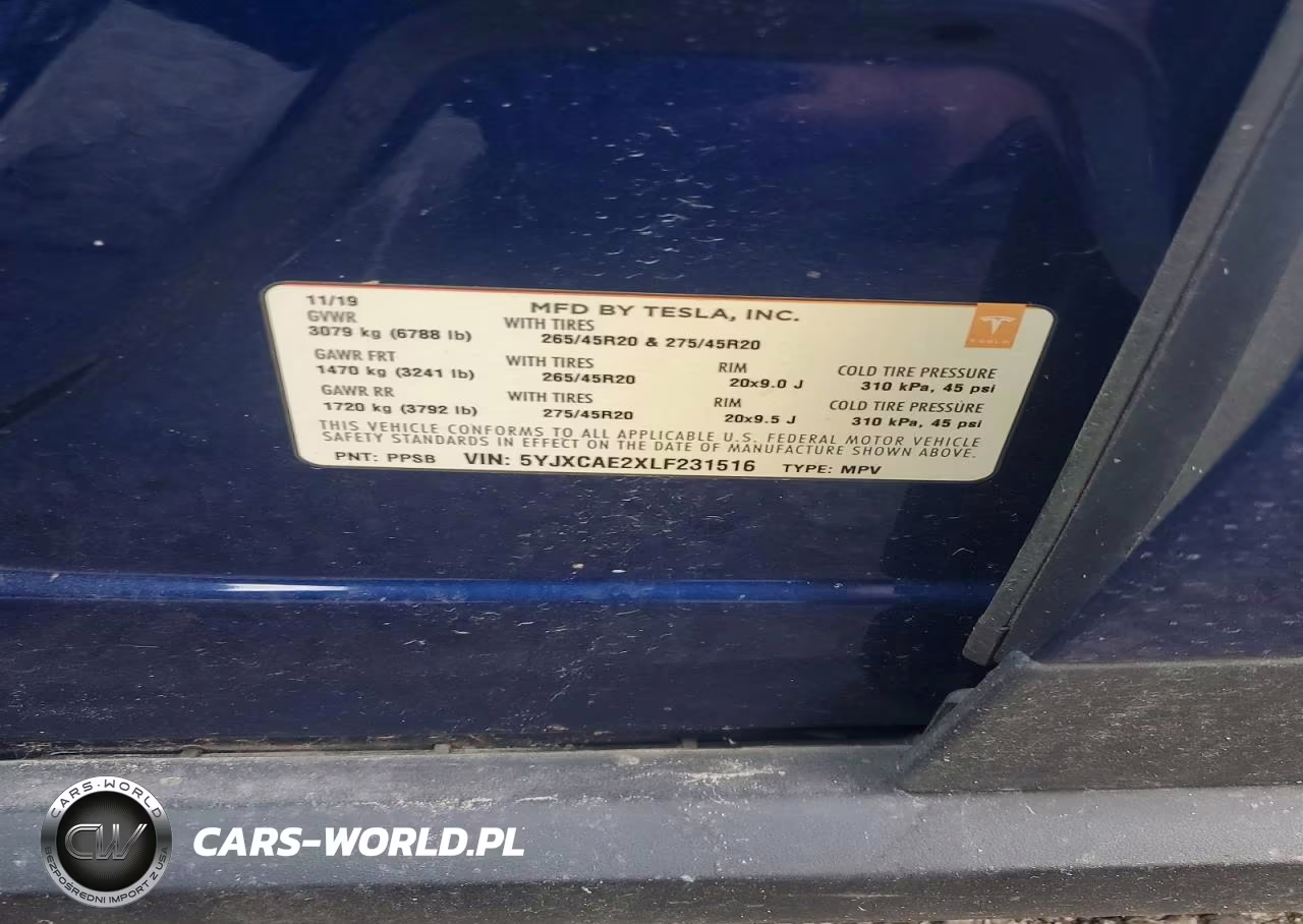 2020 Tesla Model X VIN:5YJXCAE2XLF231516 - 12