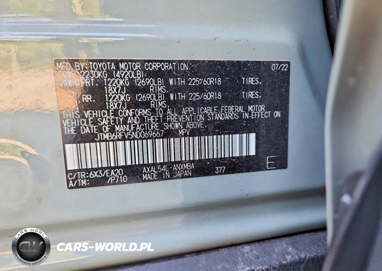 2022 Toyota Rav4 Xle Premium VIN:JTMB6RFV5ND069667 - 13