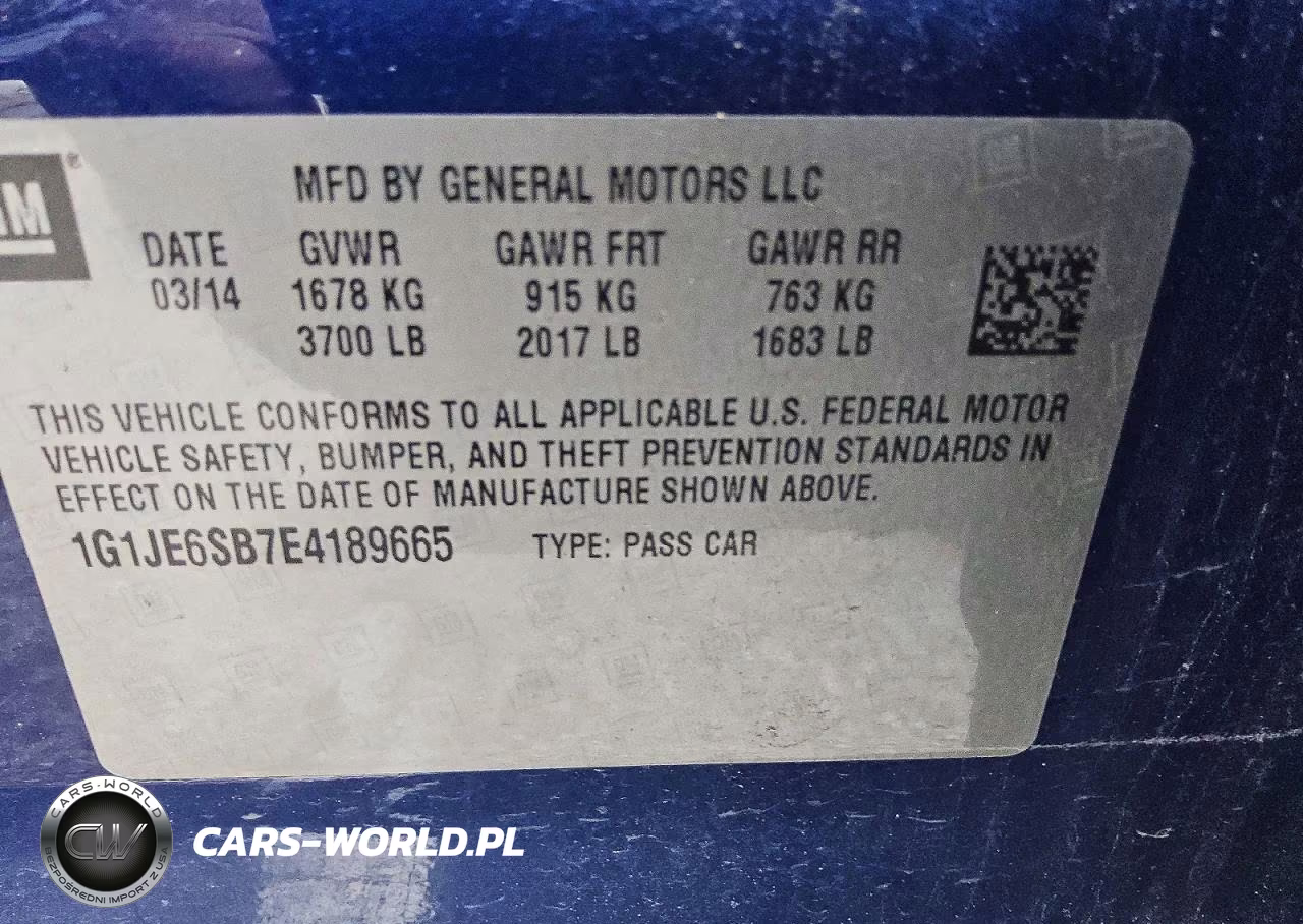 2014 Chevrolet Sonic Ltz VIN:1G1JE6SB7E4189665 - 12