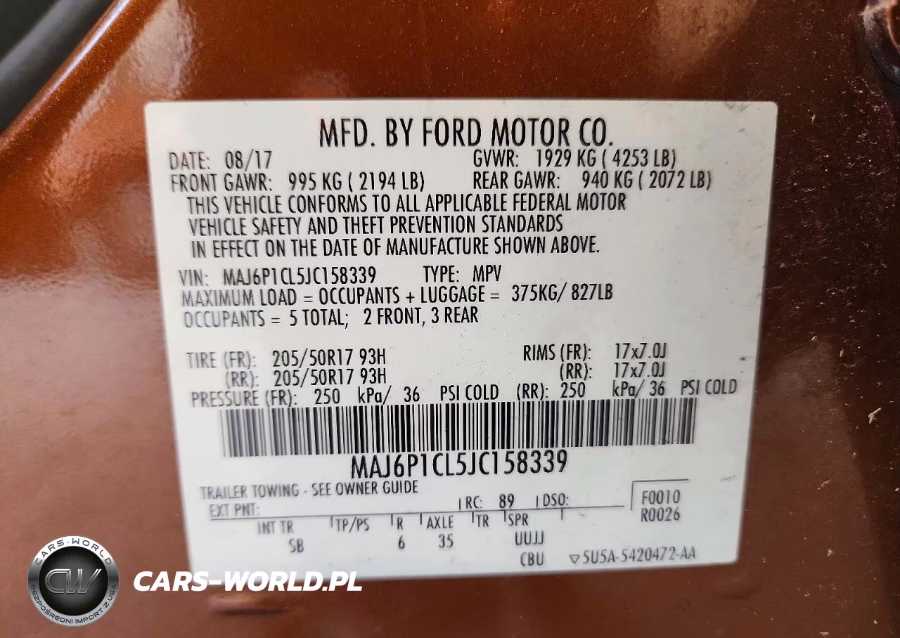 2018 Ford Ecosport Ses VIN:MAJ6P1CL5JC158339 - 13
