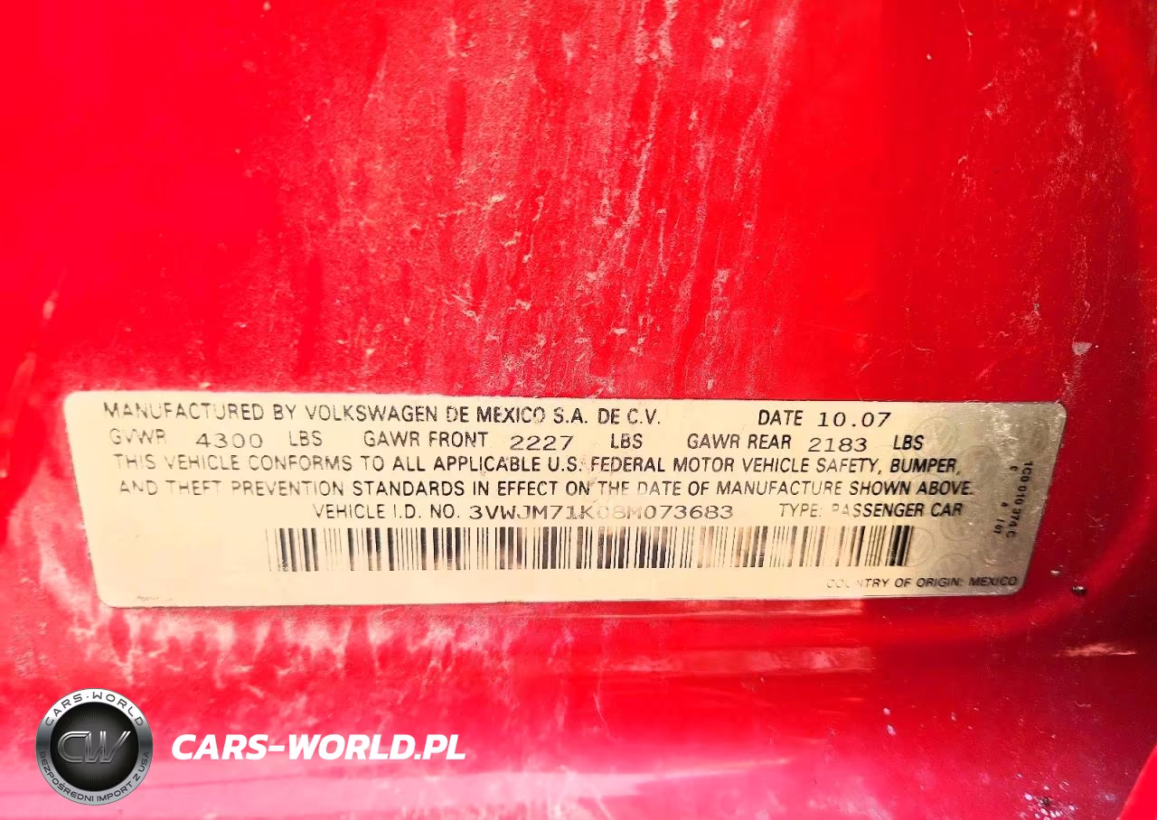 2008 Volkswagen Jetta S VIN:3VWJM71K08M073683 - 12