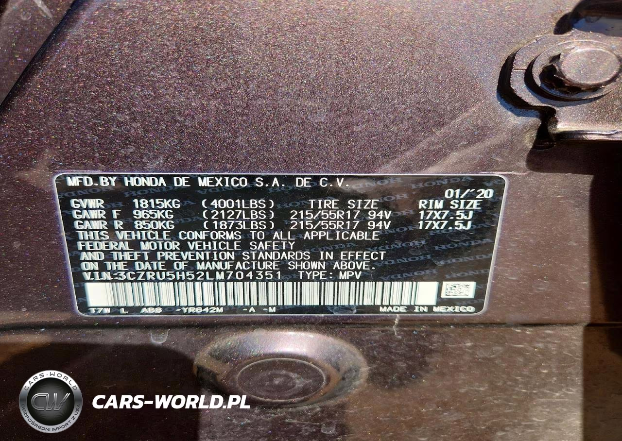2020 Honda Hr-V Ex VIN:3CZRU5H52LM704351 - 24
