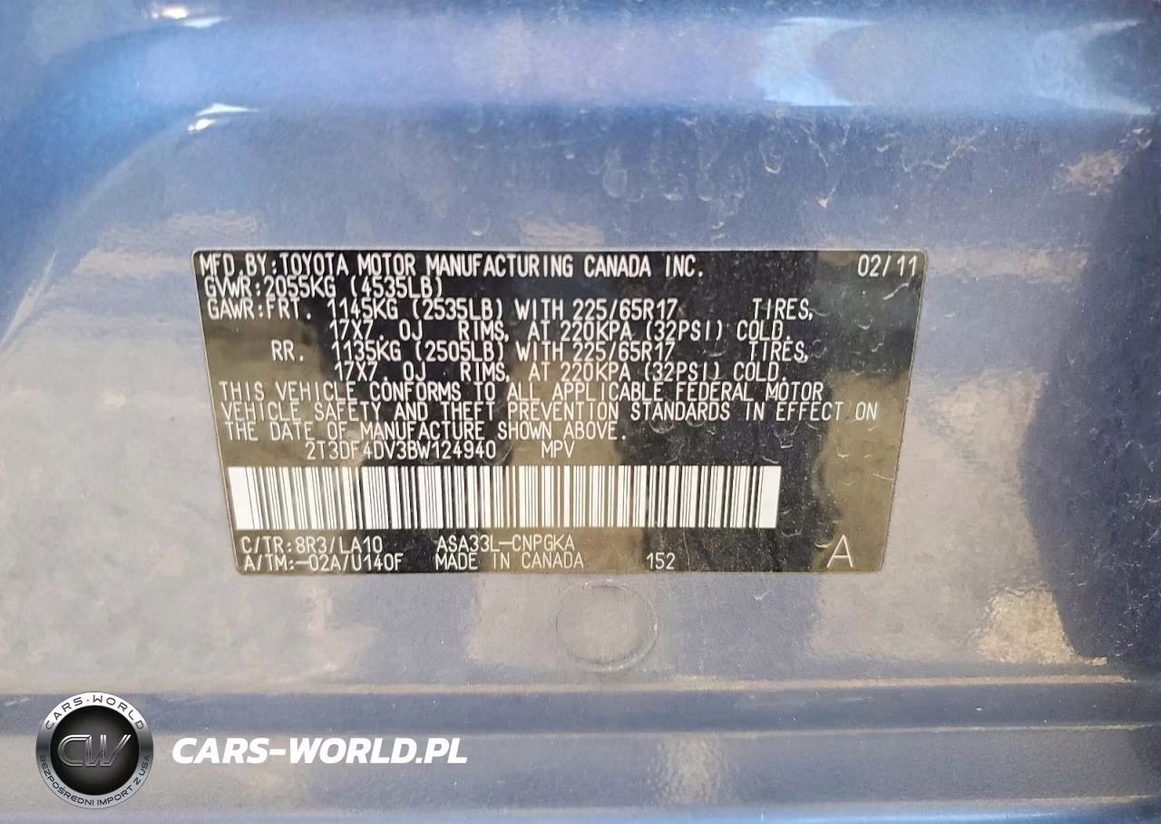 2011 Toyota Rav4 Limited VIN:2T3DF4DV3BW124940 - 13