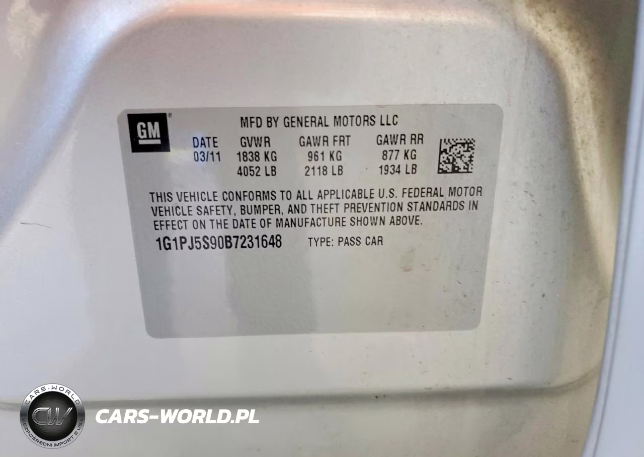 2011 Chevrolet Cruze Eco VIN:1G1PJ5S90B7231648 - 12