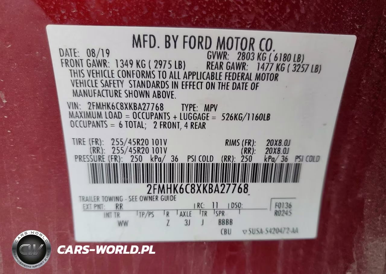 2019 Ford Flex Sel VIN:2FMHK6C8XKBA27768 - 13
