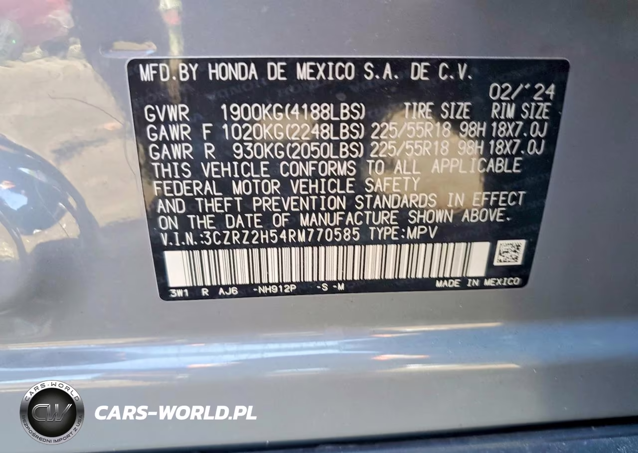 2024 Honda Hr-V Sport VIN:3CZRZ2H54RM770585 - 13