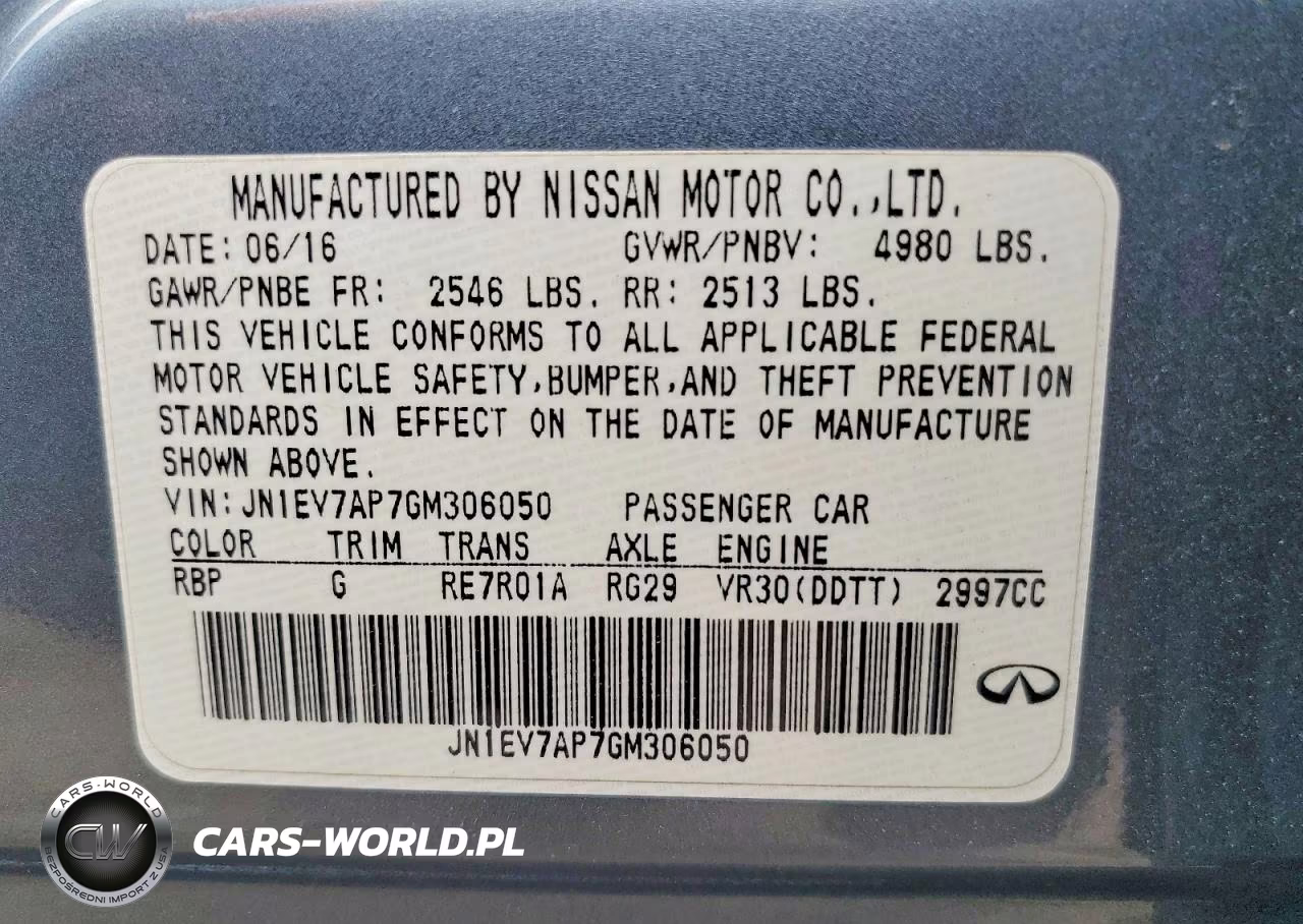 2016 Infiniti Q50 Sport VIN:JN1EV7AP7GM306050 - 12