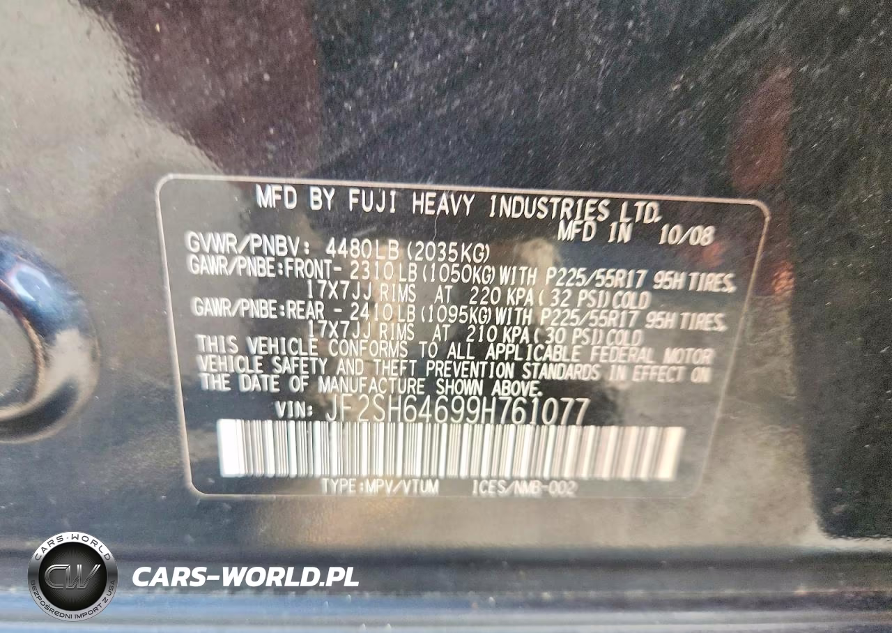 2009 Subaru Forester 2.5X Limited VIN:JF2SH64699H761077 - 13