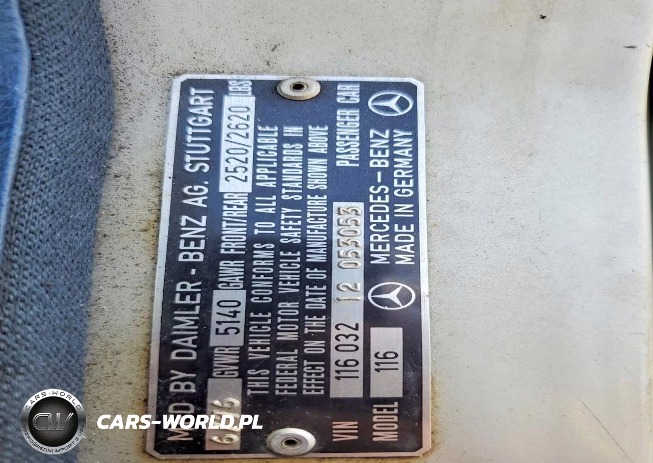 1976 Mercedes-Benz 450 VIN:11603212053053 - 12