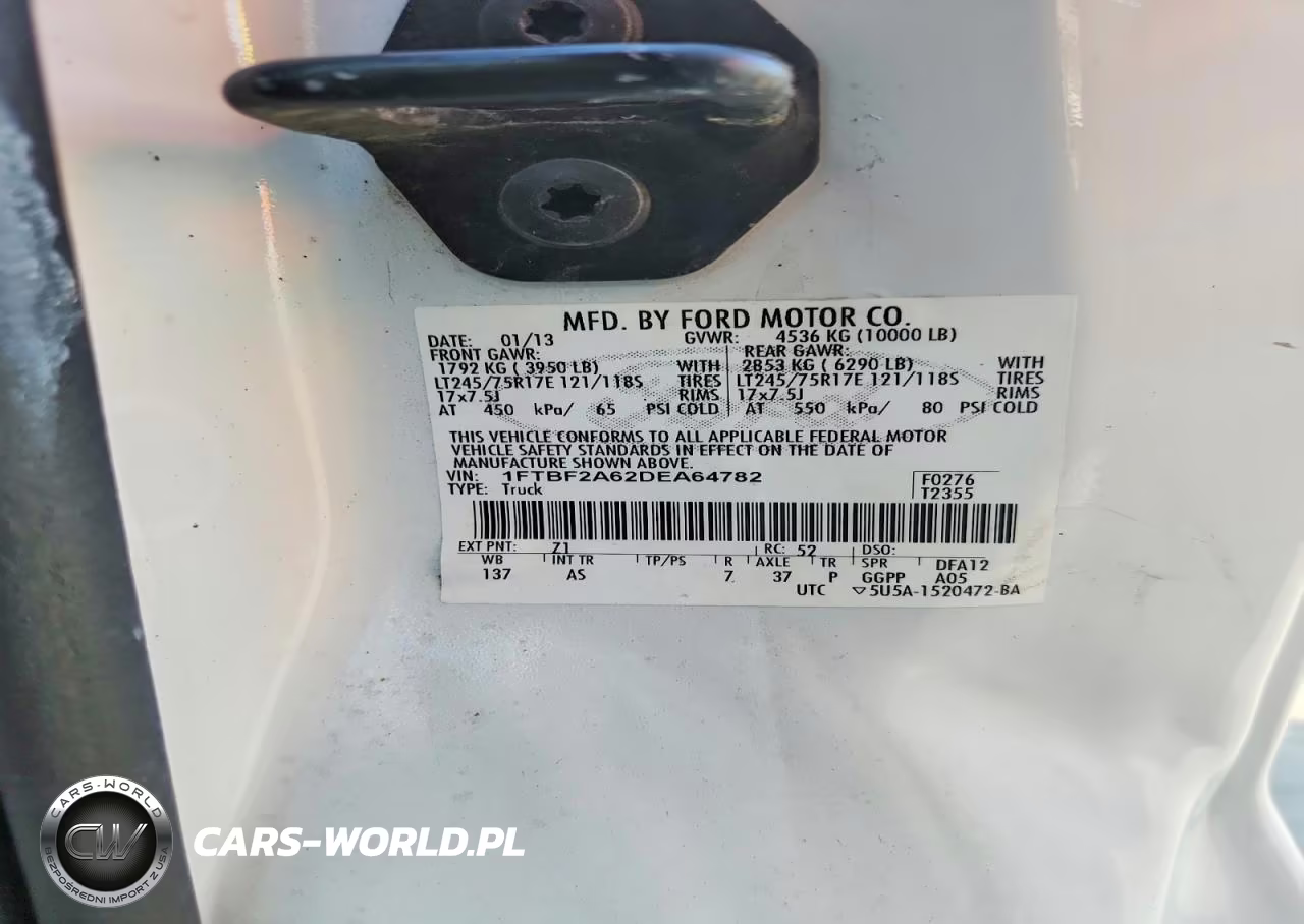 2013 Ford F250 Super Duty VIN:1FTBF2A62DEA64782 - 12
