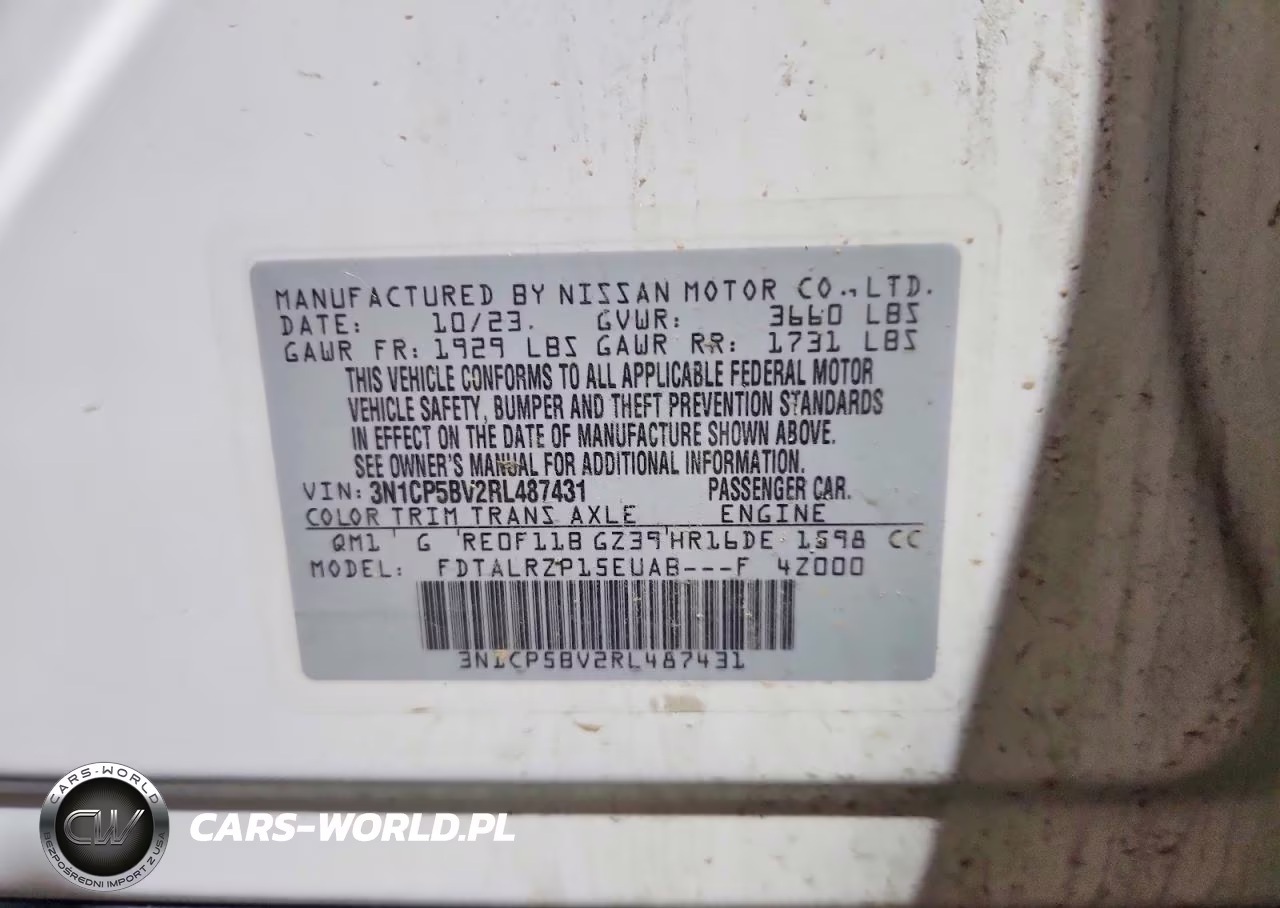 2024 Nissan Kicks S VIN:3N1CP5BV2RL487431 - 13