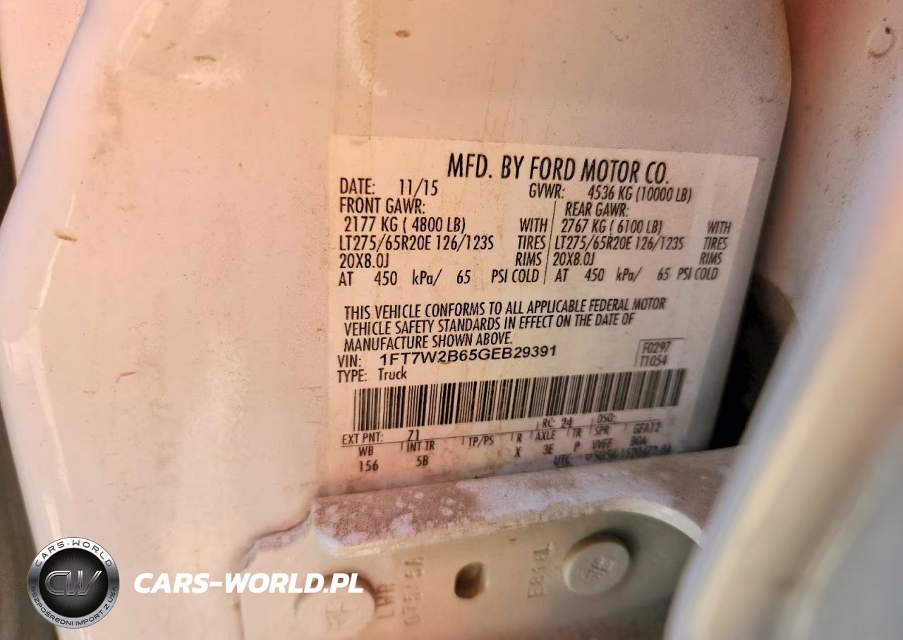 2016 Ford F250 Super Duty VIN:1FT7W2B65GEB29391 - 12