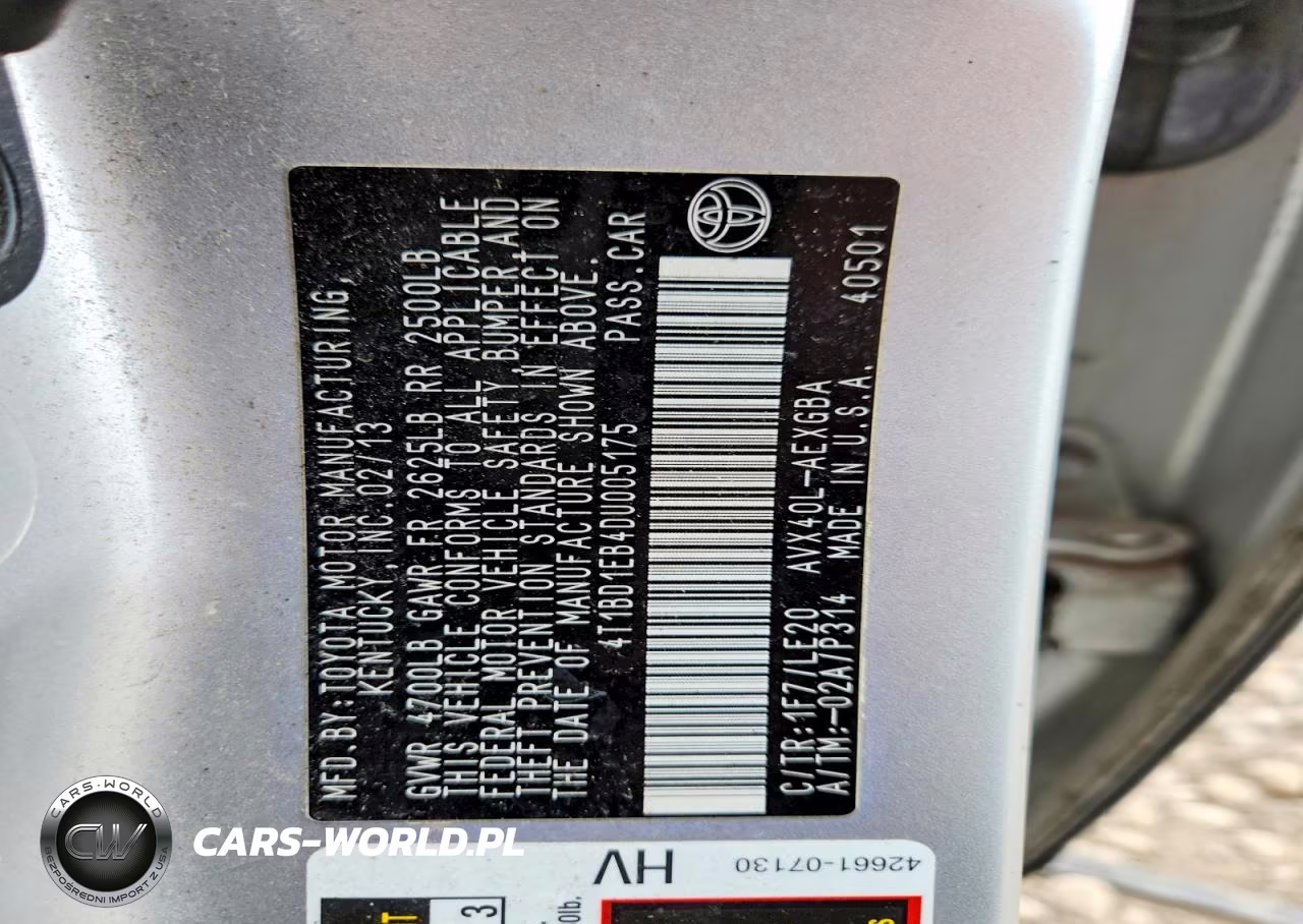 2013 Toyota Avalon Hybrid Xle Touring VIN:4T1BD1EB4DU005175 - 12