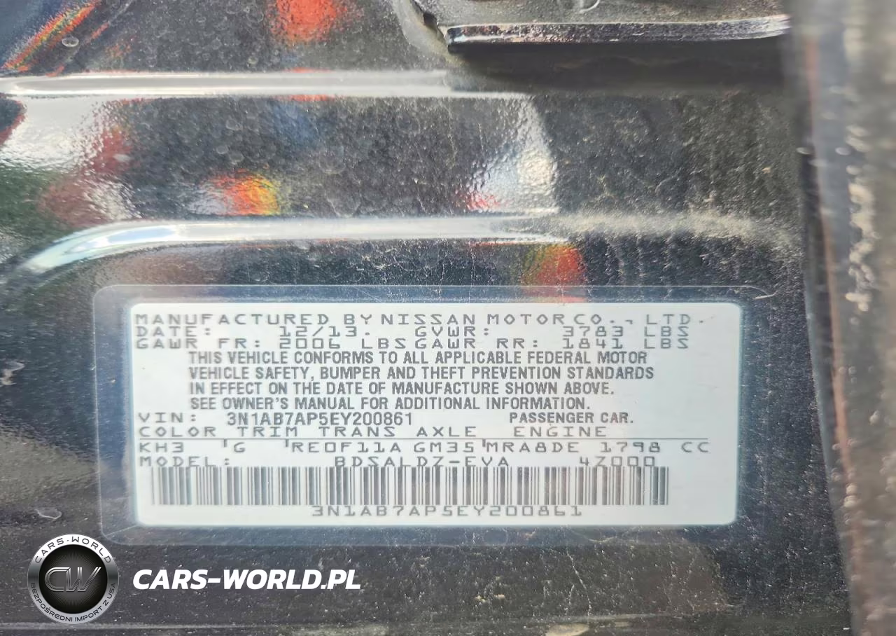 2014 Nissan Sentra Sv VIN:3N1AB7AP5EY200861 - 12