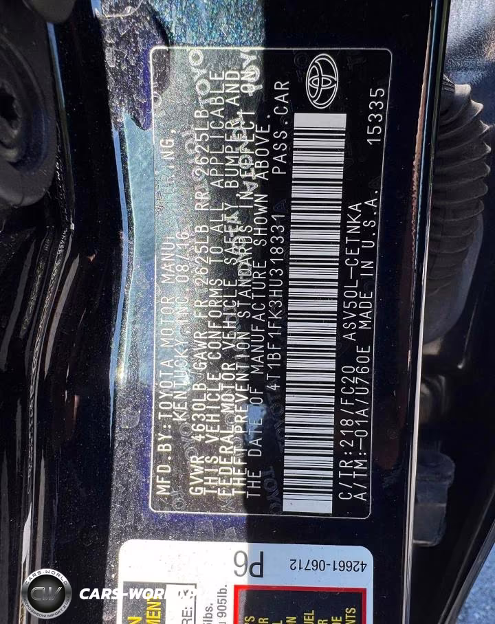2017 Toyota Camry Le VIN:4T1BF1FK3HU318331 - 12