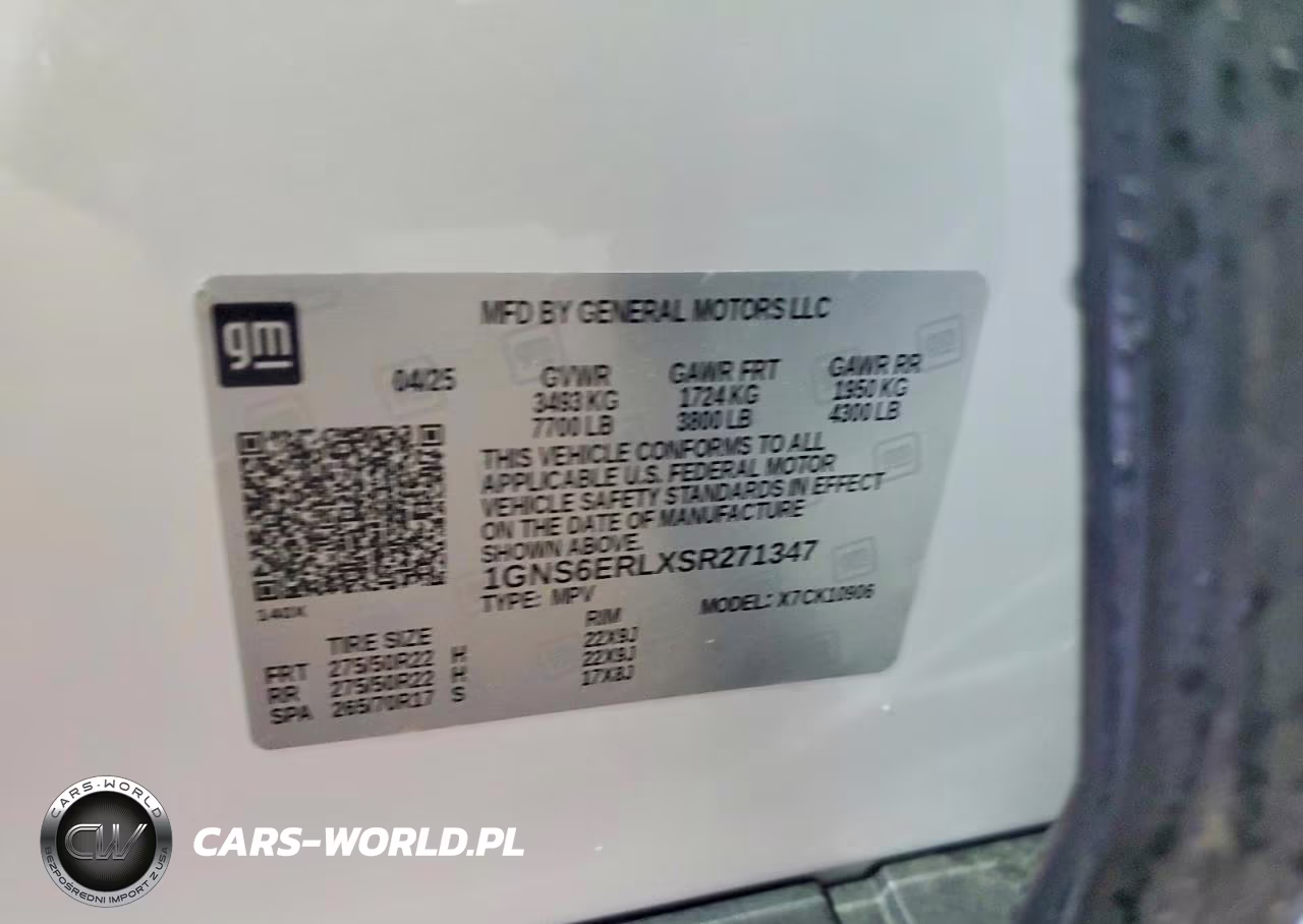 2025 Chevrolet Suburban K1500 Rst VIN:1GNS6ERLXSR271347 - 14
