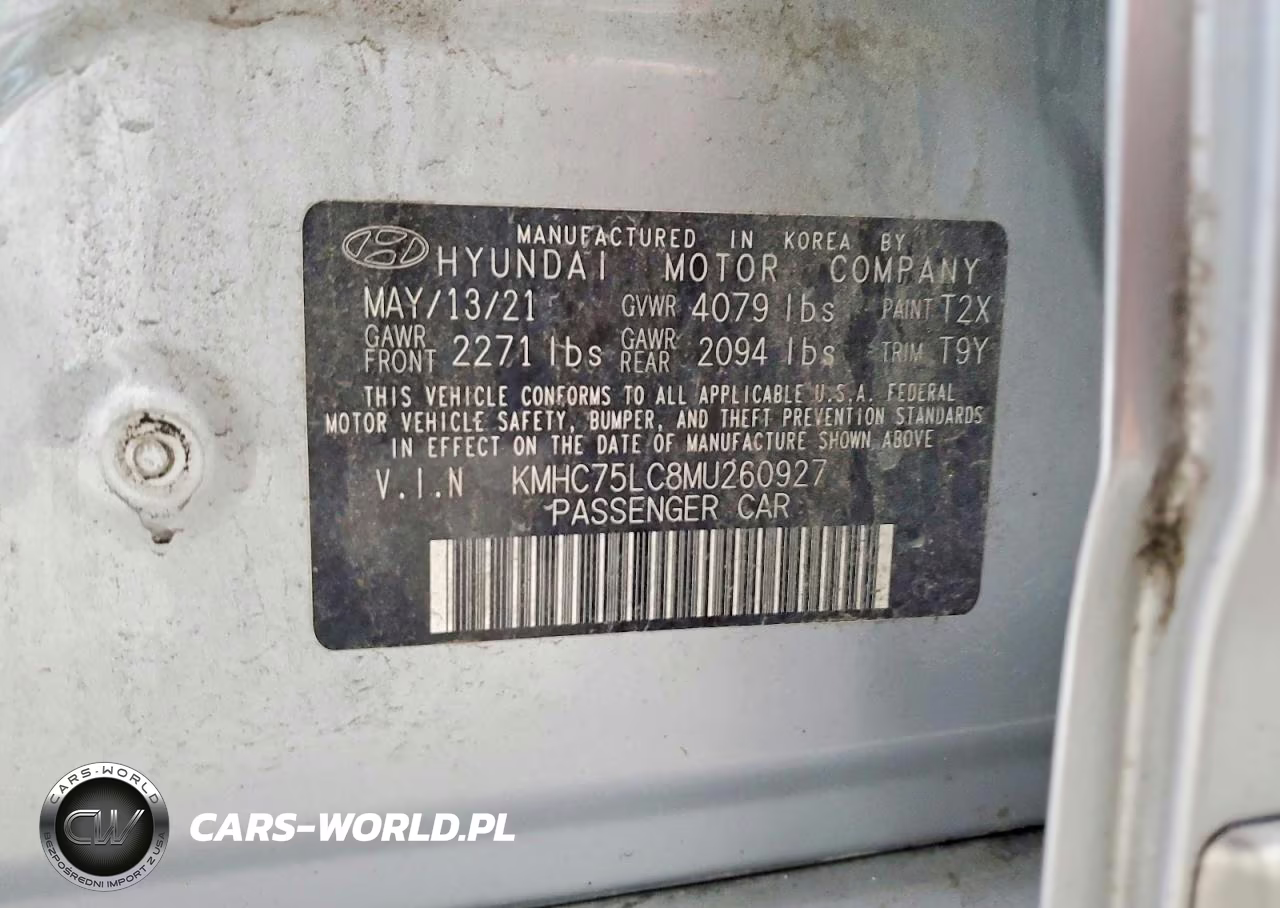 2021 Hyundai Ioniq Se VIN:KMHC75LC8MU260927 - 12