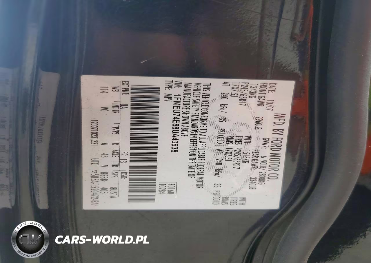 2008 Ford Explorer Eddie Bauer VIN:1FMEU74E88UA43638 - 13