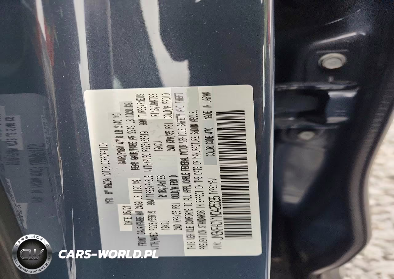 2021 Mazda Cx-5 Carbon Edition VIN:JM3KFACY1M0425335 - 13