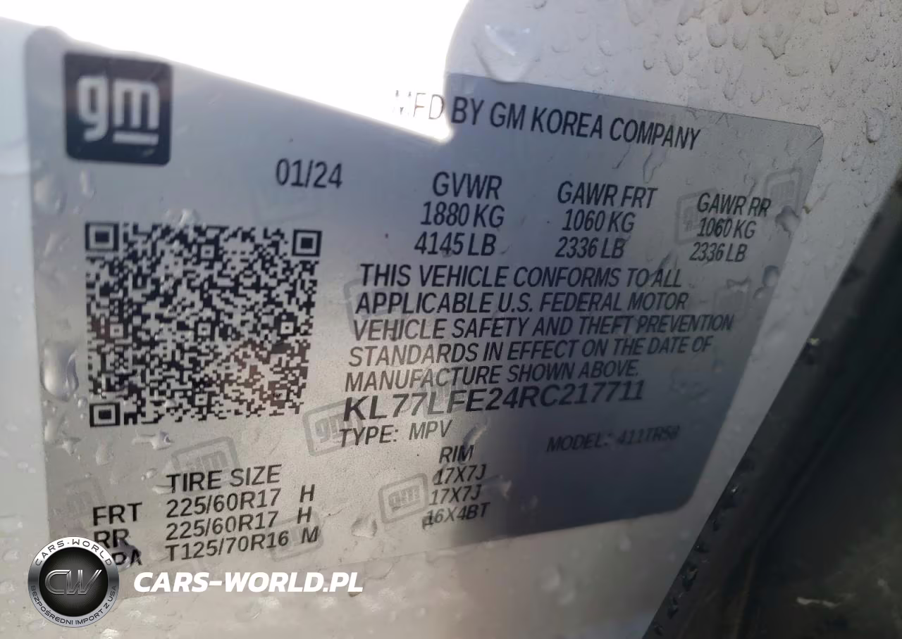2024 Chevrolet Trax Ls VIN:KL77LFE24RC217711 - 13